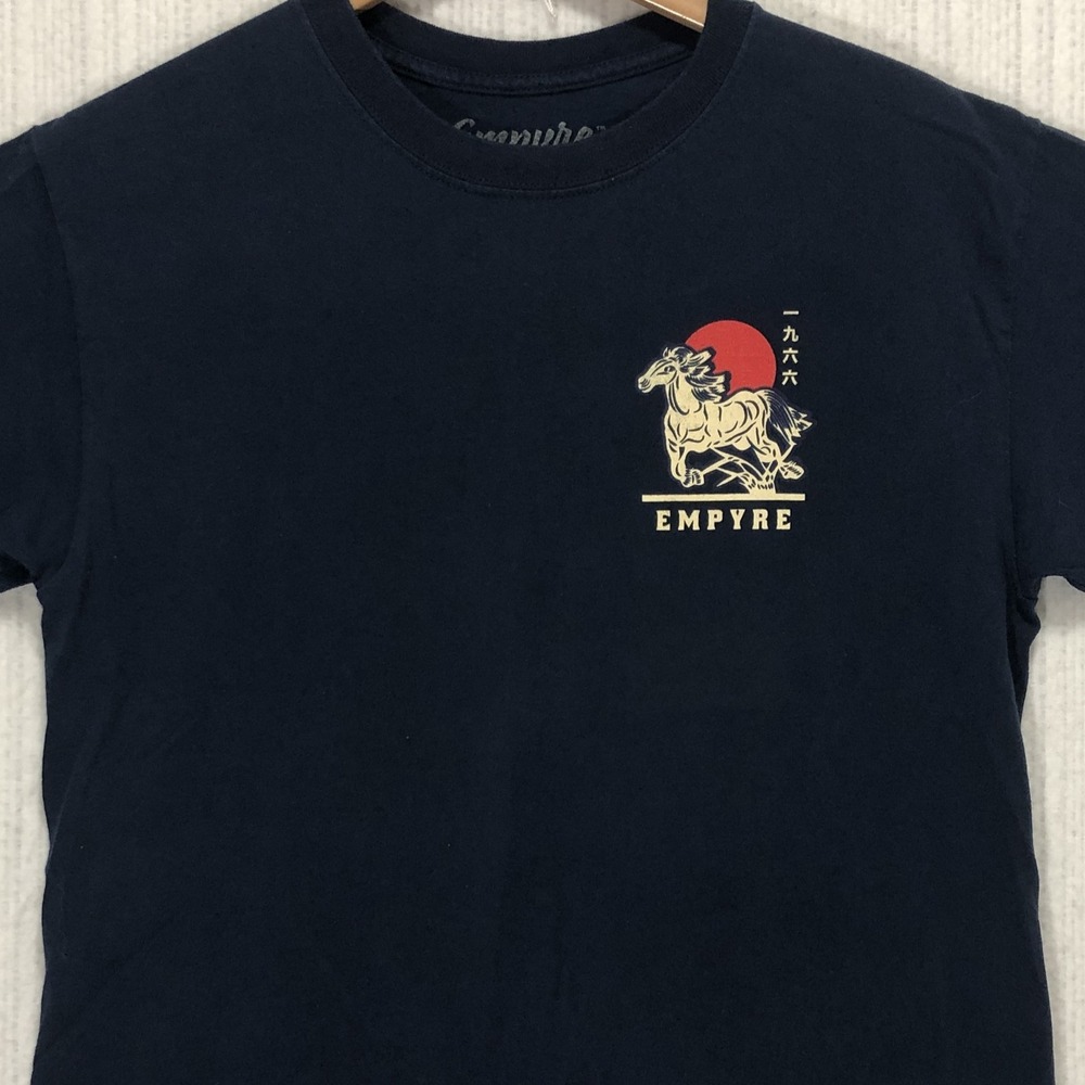 Empyre Navy Blue Graphic T Shirt Horse Sun Design Mens Medium